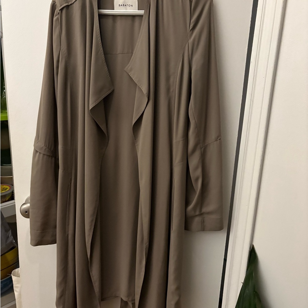 Babaton Taupe Open Front Jacket